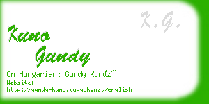 kuno gundy business card